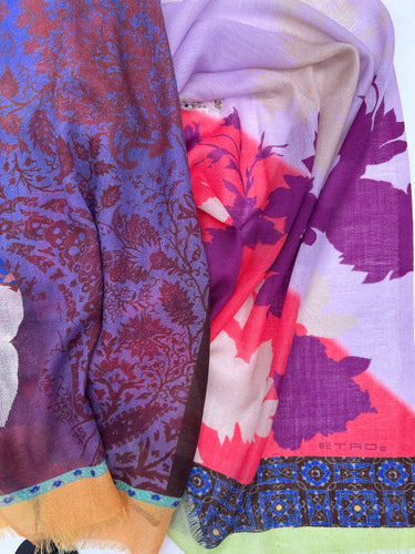 Natūralaus šilko satino šalikas 90x90 cm "Persų pasaka"