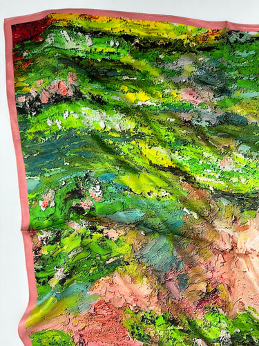 Looduslikust siidist sall 68x68 cm "Suvi õites"
