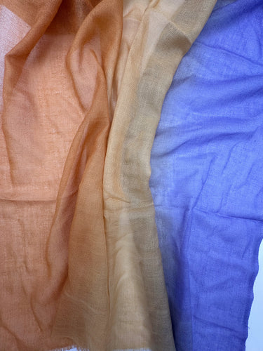 Ombre silk and kid mohair scarf "Priede"