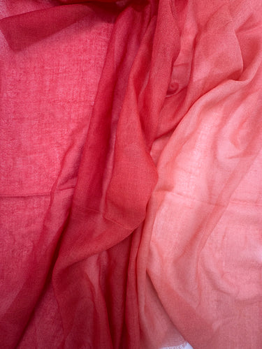 Ombre silk and kid mohair scarf "Warmth"