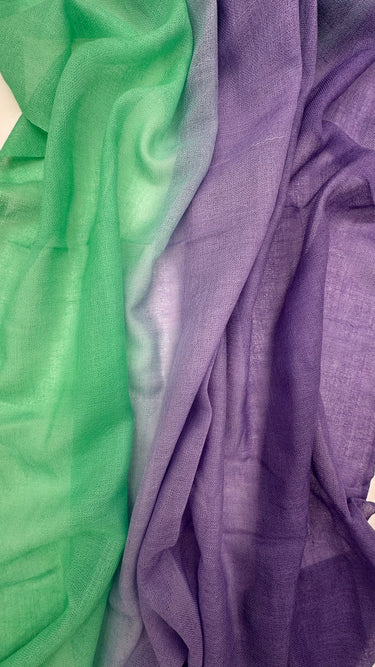 Ombre silk and kid mohair scarf "Wildberry"