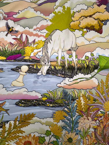Looduslik siidist sall 68x68 cm "Ponijs I"