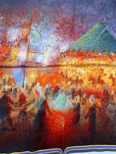 Looduslik siidist sall 68x68 cm "Püramiid"