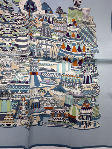 Looduslik siidist sall 68x68 cm "Kondiitri unistus"