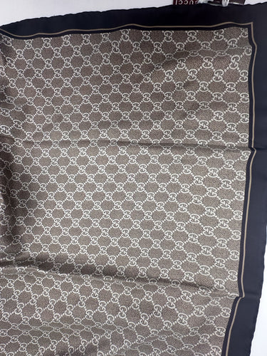 Brand "GUCCI" Natural silk twill scarf 90x90 cm