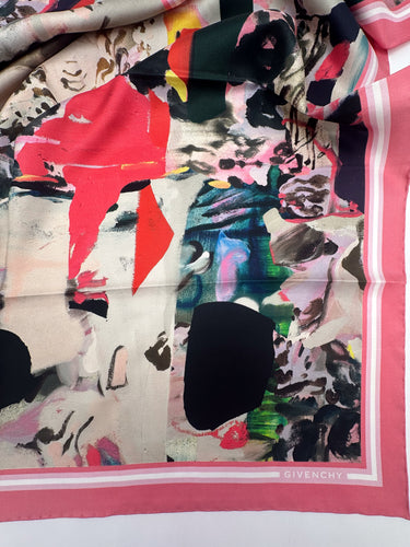 Natūralaus šilko satino šalikas 90x90 cm "Persų pasaka"