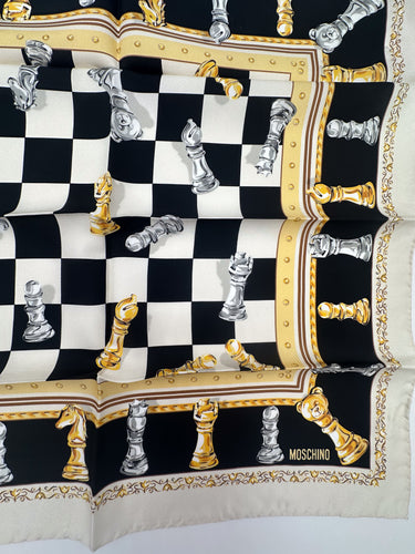 Natūralaus šilko satino šalikas 90x90 cm "Persų pasaka"