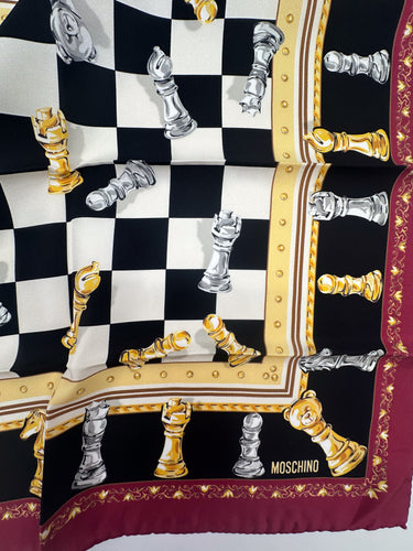 Natūralaus šilko satino šalikas 90x90 cm "Persų pasaka"