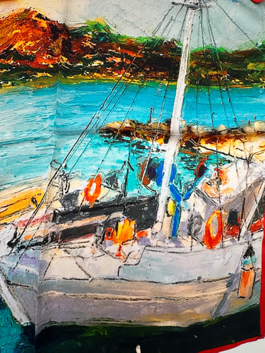 Looduslik siidist sall 68x68 cm "Regatt"