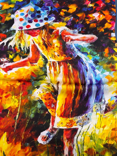 Looduslik siidist sall 68x68 cm "Lapsepõlv"