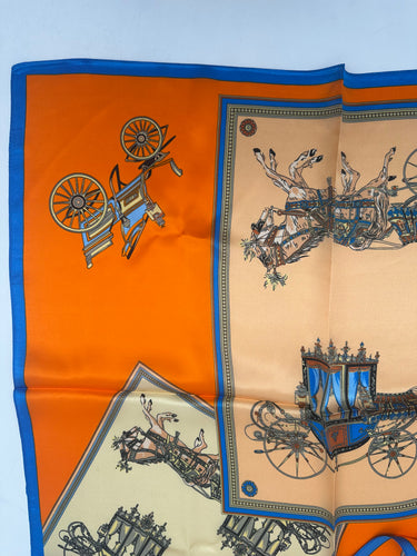 Looduslikust siidist sall 68x68 cm "Oranž Karjane"