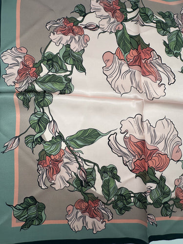 Natūralaus šilko šalikas 70x70 cm "Balansas"