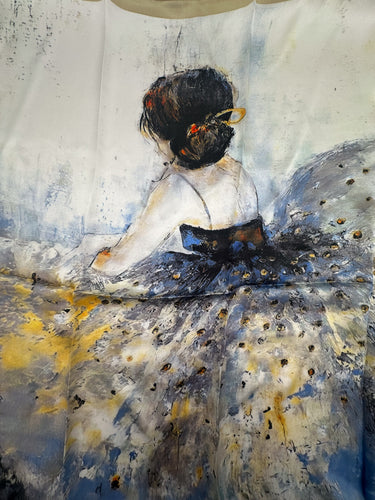 Naturaalsest siidist sall 90x90 cm