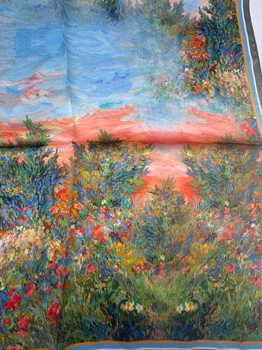 Natūralaus šilko šalikas 70x70 cm "Balansas"