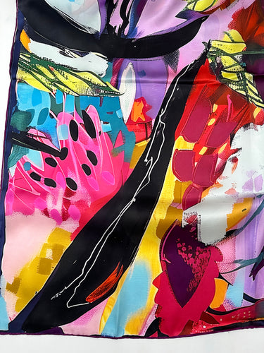 Naturaalsest siidist satiinist sall 90x90 cm "Pärsia muinasjutt"