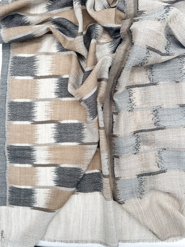 Ombre šilko ir kašmyro šalikas "Vandens atspindys"