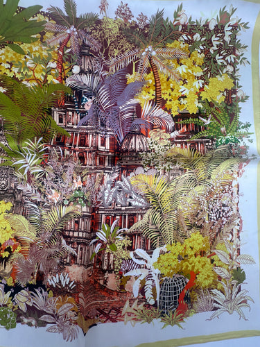 Natūralaus šilko šalikas 70x70 cm "Delphinia"