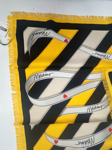Brand "MOSCHINO" Natural silk twill scarf 90x90 cm