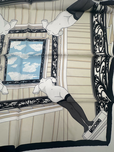 Natūralaus šilko satino šalikas 90x90 cm "Persų pasaka"