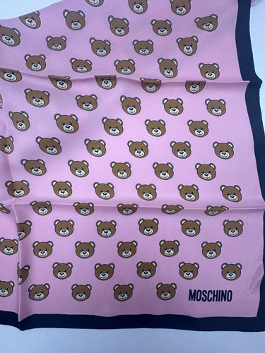 Brand "MOSCHINO" Natural silk twill scarf 90x90 cm
