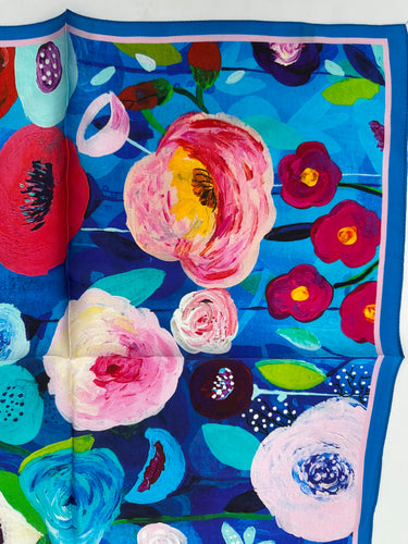 Small silk scarf "Poppy"