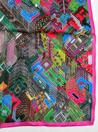 Small silk scarf "Futura"