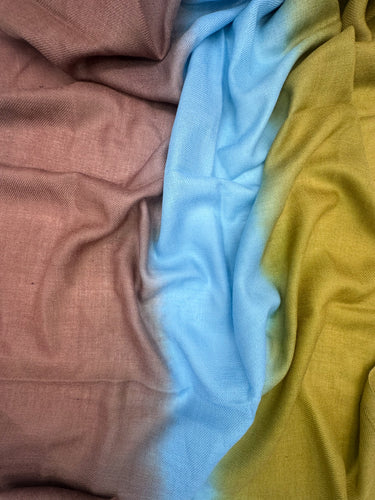 Ombre silk and kid mohair scarf "Olive"