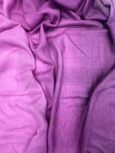 Ombre silk and kid wool scarf "Deep Violet"