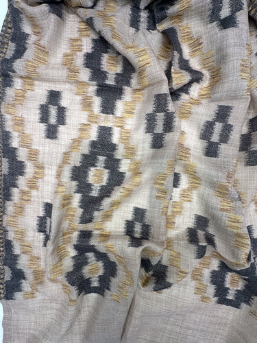 Austa IKAT patterned, silk and cashmere scarf