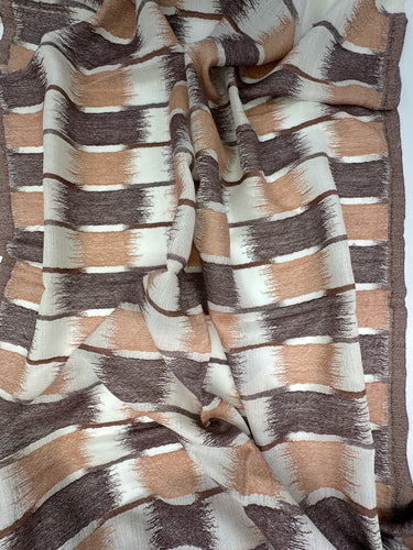 Austa IKAT patterned, silk and cashmere scarf