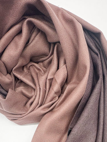 Double-sided, warm wool scarf "Kakao"
