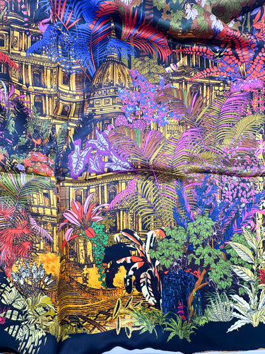 Naturaalsest siidist satiinist sall 110x110 cm "Roma II"