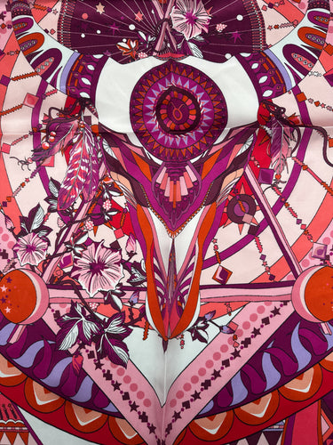 Natural silk satin scarf 90x90 cm "Taurus"
