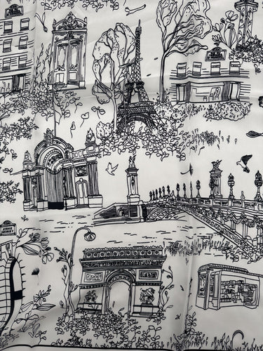Natural silk satin scarf 90x90 cm "Paris"