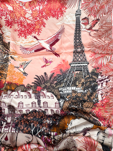 Naturaalsest siidist satiinist sall 110x110 cm "Roma II"