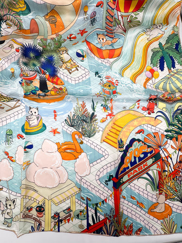 Naturaalsest siidist satiinist sall 110x110 cm "Roma II"