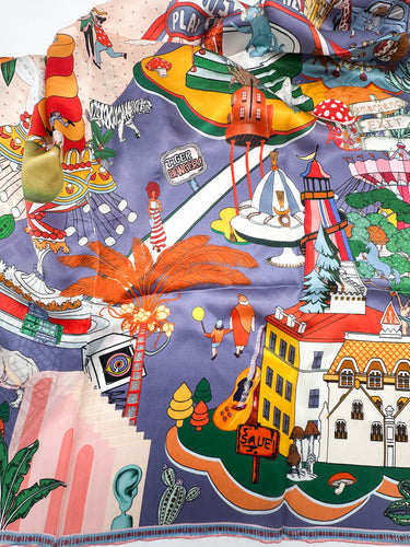 Naturaalsest siidist satiinist sall 110x110 cm "Roma II"