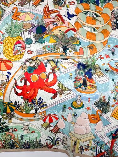 Looduslik siidist sall 68x68 cm "Karussell I"
