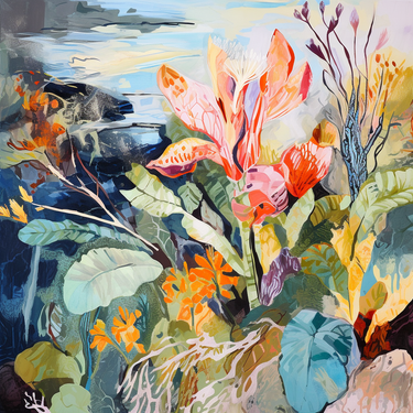 Natūralaus šilko satino šalikas 90x90 cm "Persų pasaka"