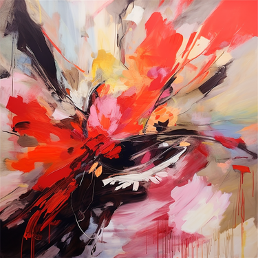 Naturaalsest siidist satiinist sall 110x110 cm "Cranes"
