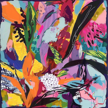 Naturaalsest siidist satiinist sall 90x90 cm "Pärsia muinasjutt"