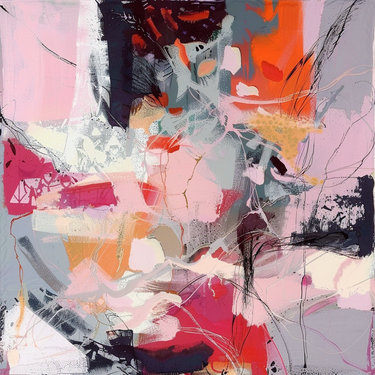 Natūralaus šilko satino šalikas 90x90 cm "Persų pasaka"