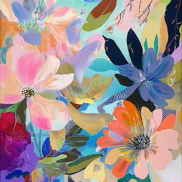 Naturaalsest siidist satiinist sall 110x110 cm "Cranes"