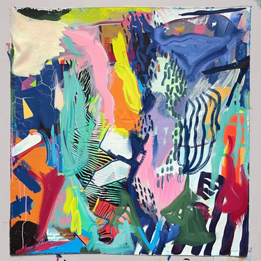 Natūralaus šilko satino šalikas 90x90 cm "Persų pasaka"