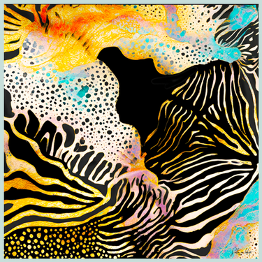 Natūralaus šilko satino šalikas 110x110 cm "Gervės"